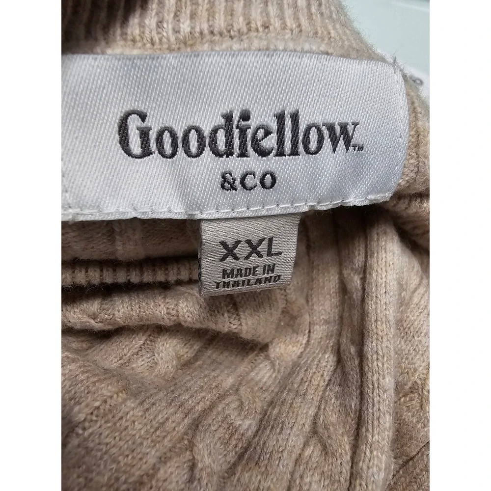 Goodfellow & Co Mens Pullover Sweater Oatmeal Cotton Blend‎ Casual Size XXL